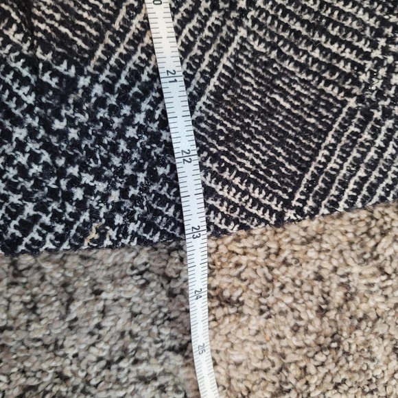 Talbots Womens Black White Wool Blend Tweed Lined Coat Jacket #231 - Picture 9 of 9